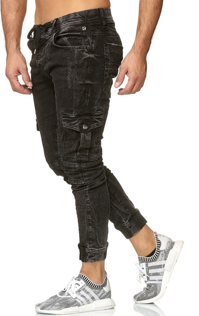 Red Bridge Herren Jogger Denim Jeanshose Cargo Hose Narrow Produktbild 11