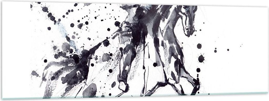 Bilder auf glas - Pferd Ritter Geschichte Reiten - 160x50cm - Glasbilder - Wandbilder - Kunstdruck - zum Aufhängen bereit - Wanddekoration aus Gla...