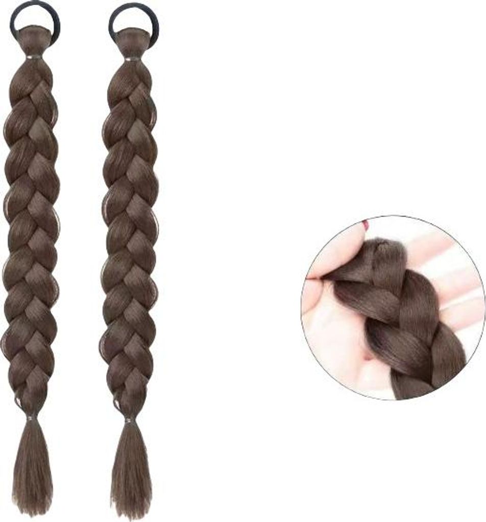 INF Pferdeschwanz-Verlängerungen im 2er-Set - Natürlich aussehende Clip-in-Haarteile