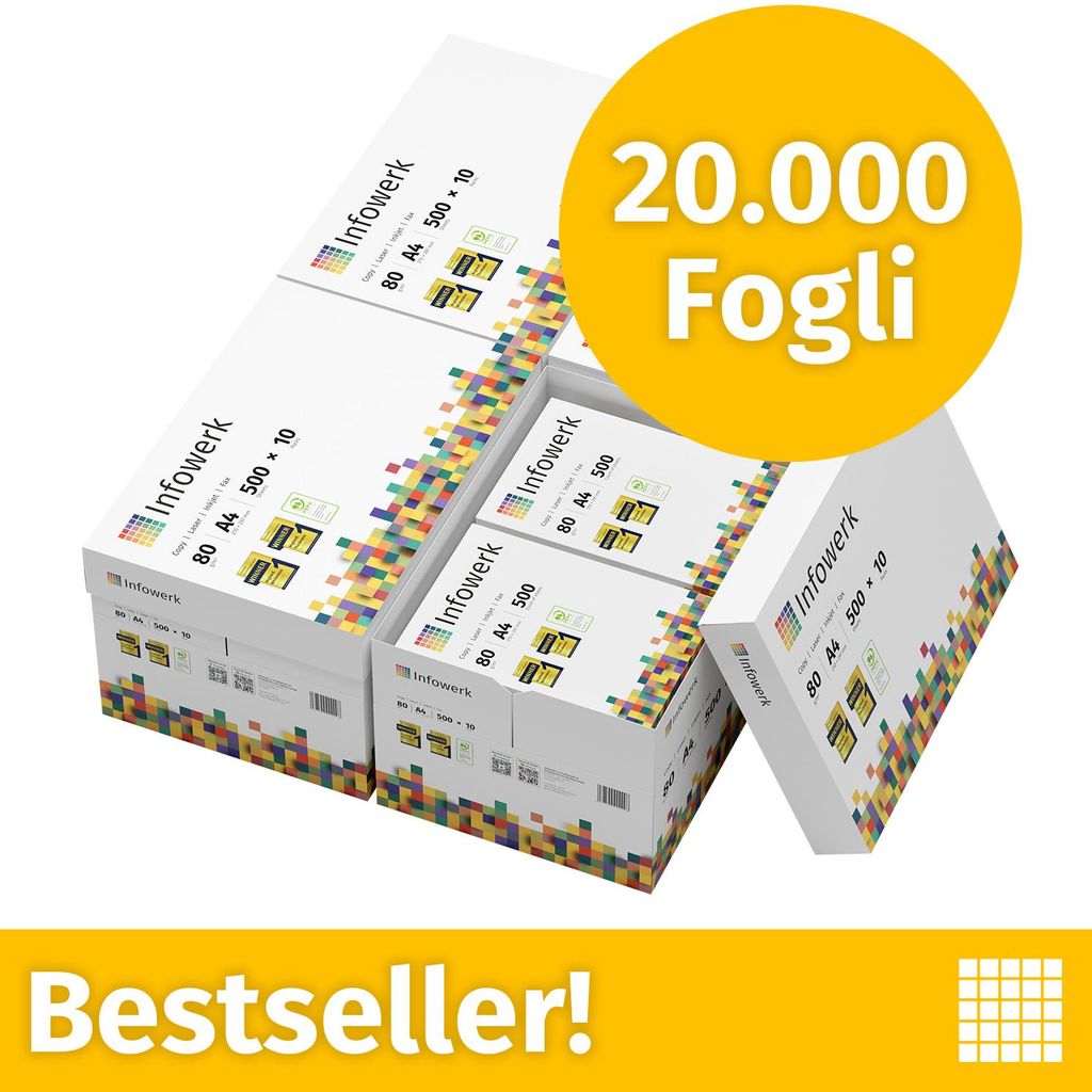 NUOVO: Infowerk Carta per stampanti e fotocopie 20000 fogli Immagine del prodotto 