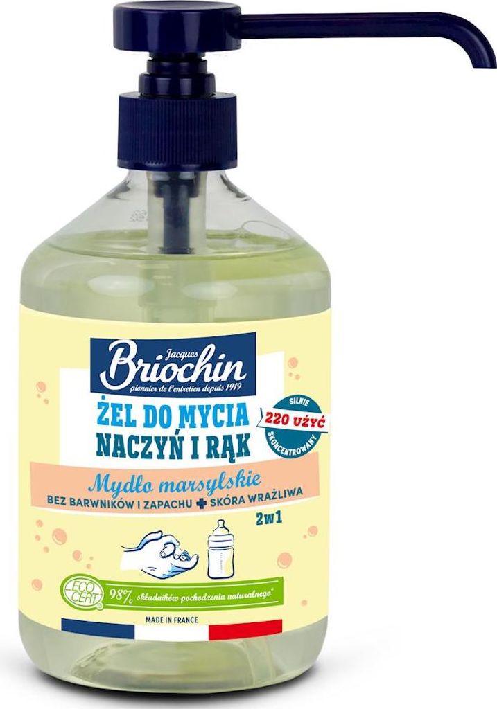 Geschirr- und Handwaschgel auf Basis von Marseiller Seife ECO 500 ml – BRIOCHIN