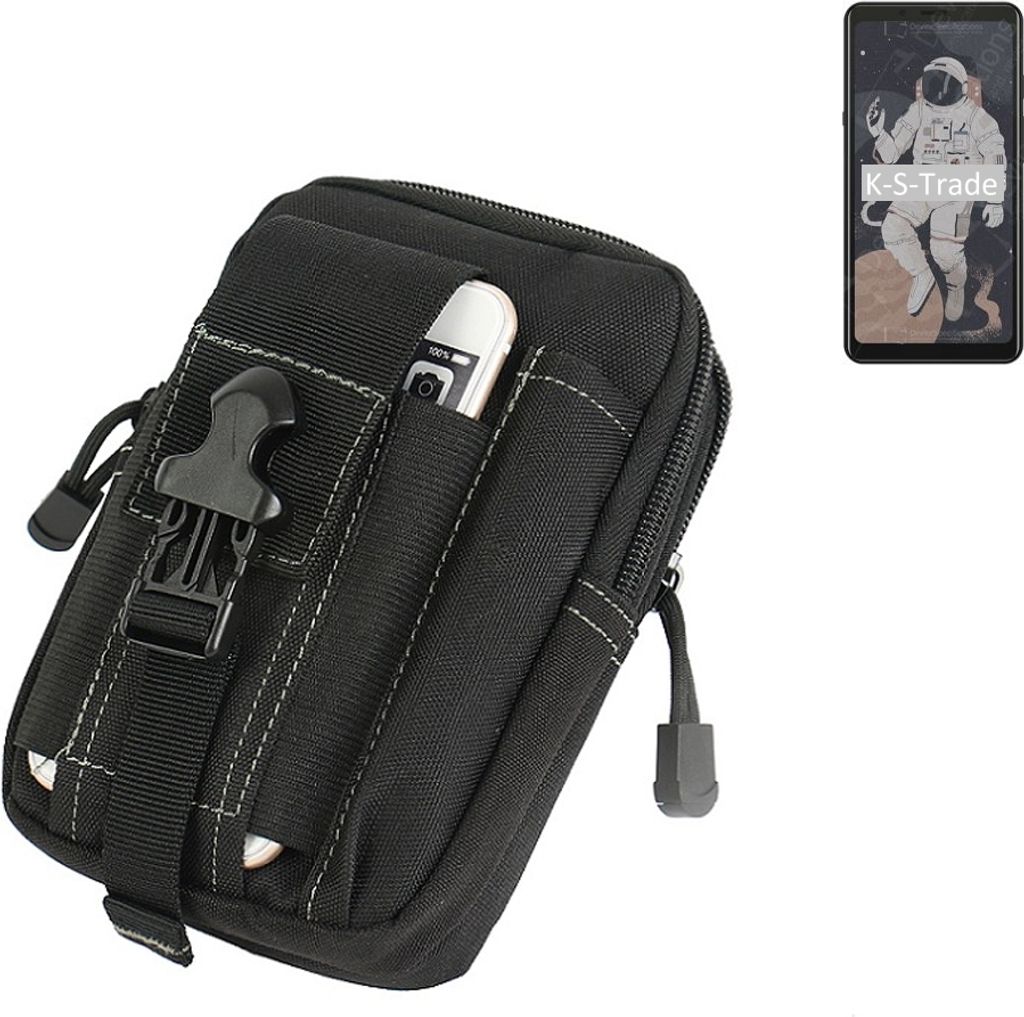 K-S-Trade Gürtel Tasche kompatibel mit HiSense A5C Gürteltasche Holster Schutz Hülle Handy Hülle Smartphone outdoor Handy-Hülle schwarz