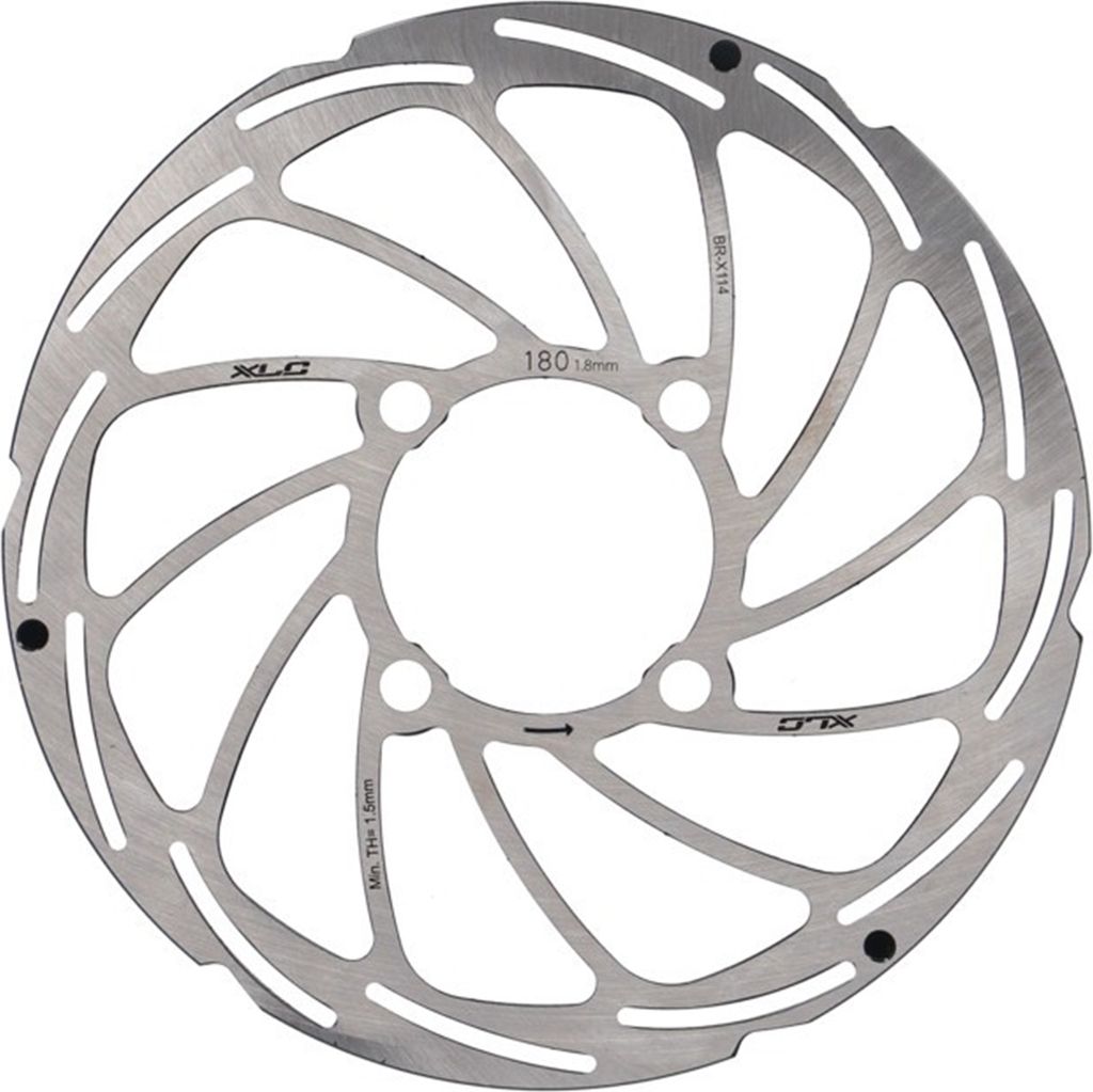 XLC BR-X114 Bremsscheibe, Ø 180/1,8 mm, für Rohloff HR-Nabe, silber