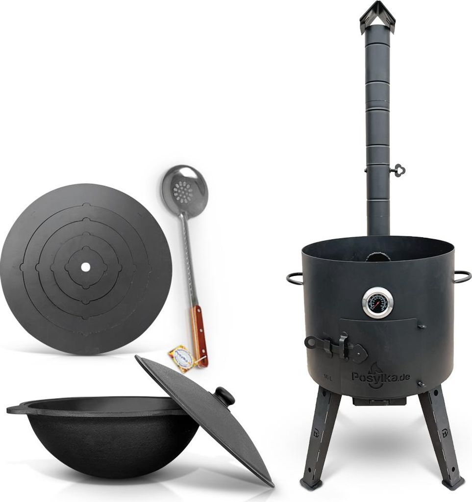 Gusseisen Kazan 16 L Kasan Herdplatte Feuerofen Utschak Ø 44 cm. Учак Учаг Uchag