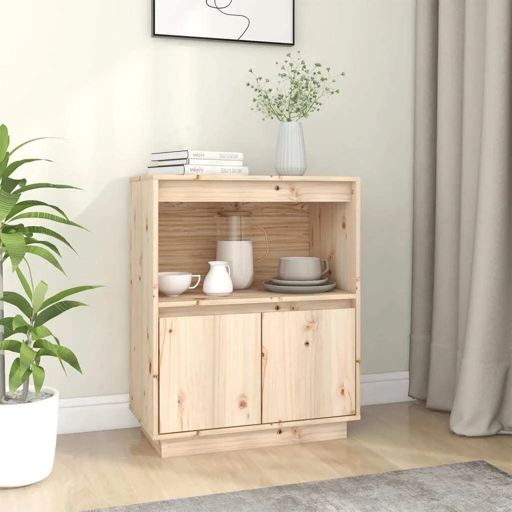 Mobiletto Credenza 60x34x75 cm in Legno di Pino - Arredo Pratico e Solido