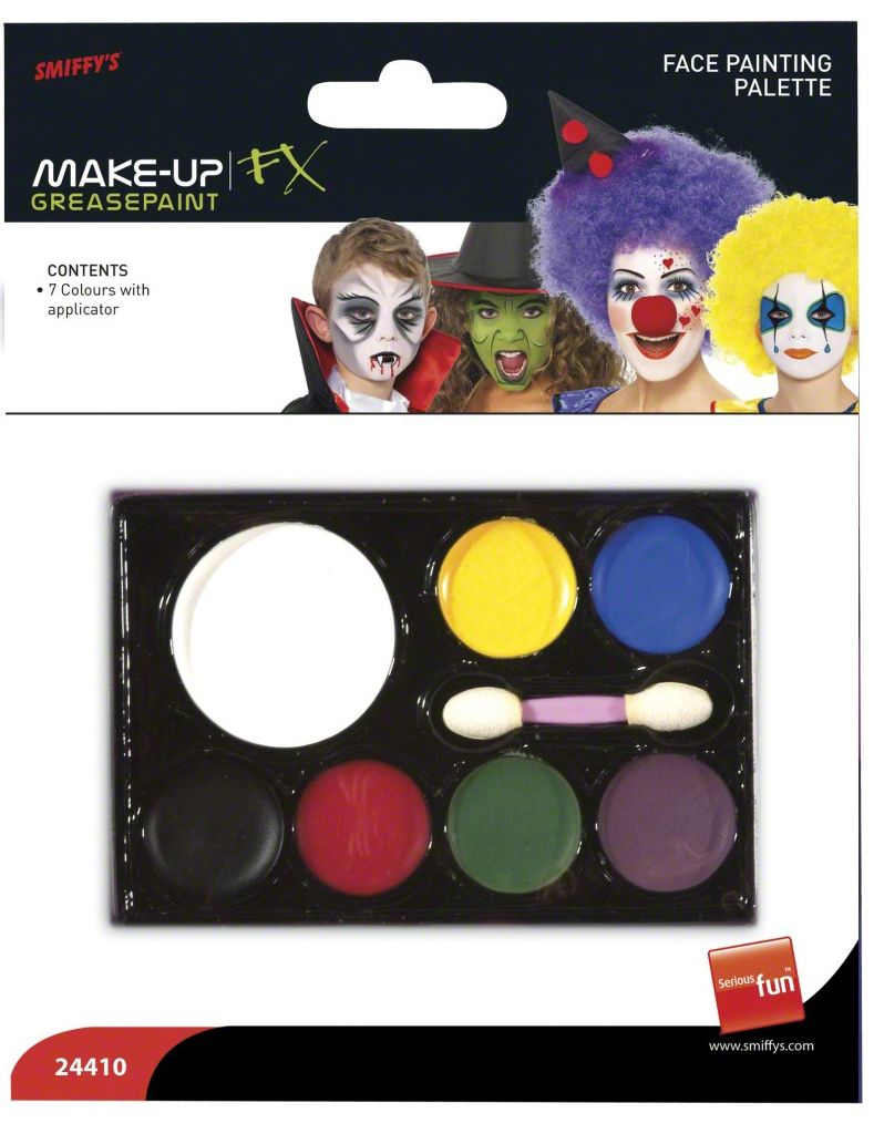 Smiffys Make-Up FX Gesichtsmalerei-Palette – 7 Farben Produktbild 
