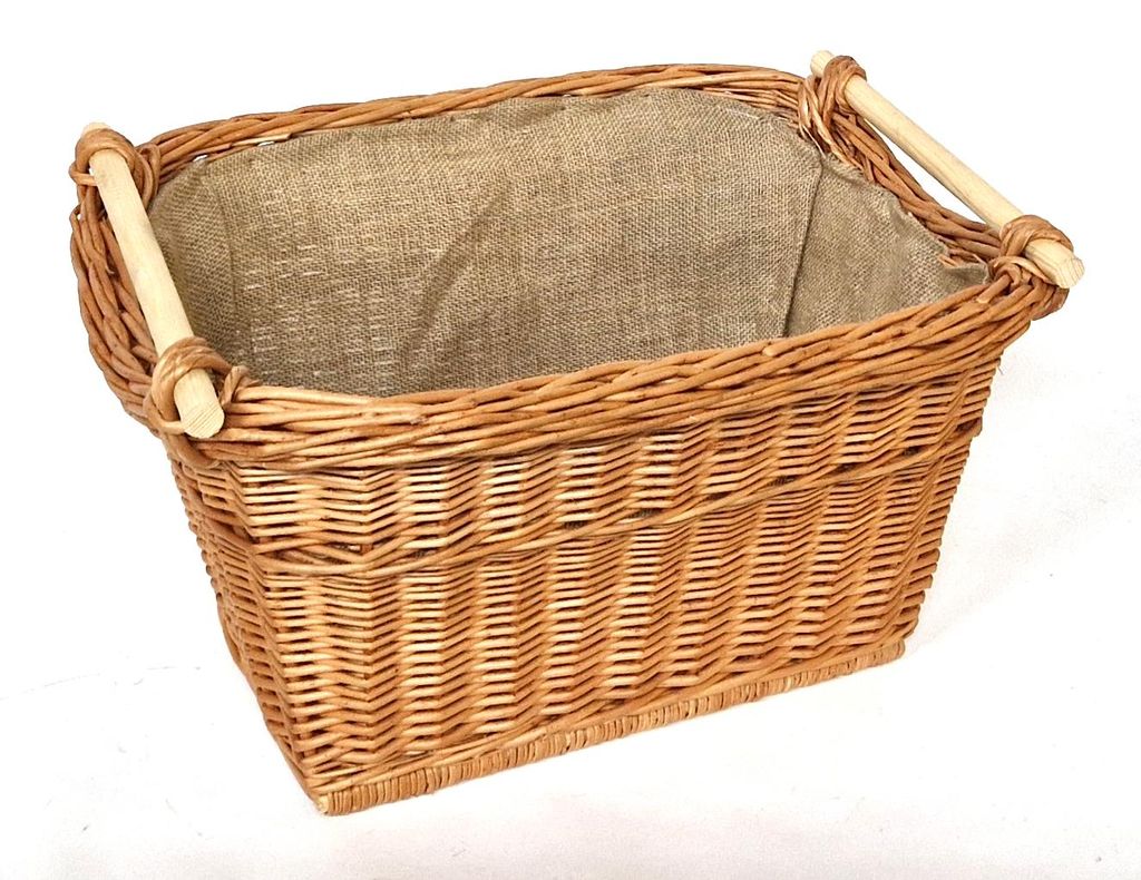 Kaminkorb Holzkorb Kaminholzkorb aus Weide mit Jute (Art. Produktbild 