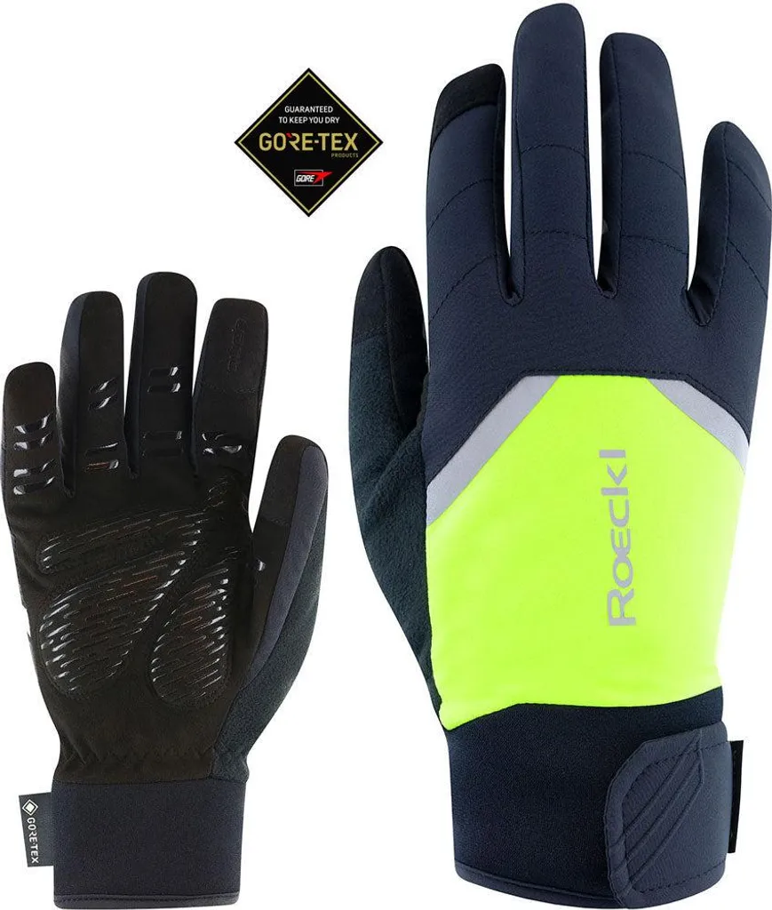 Roeckl Rienz GTX Gants de vélo chauds Gore-Tex avec grip silicone paume