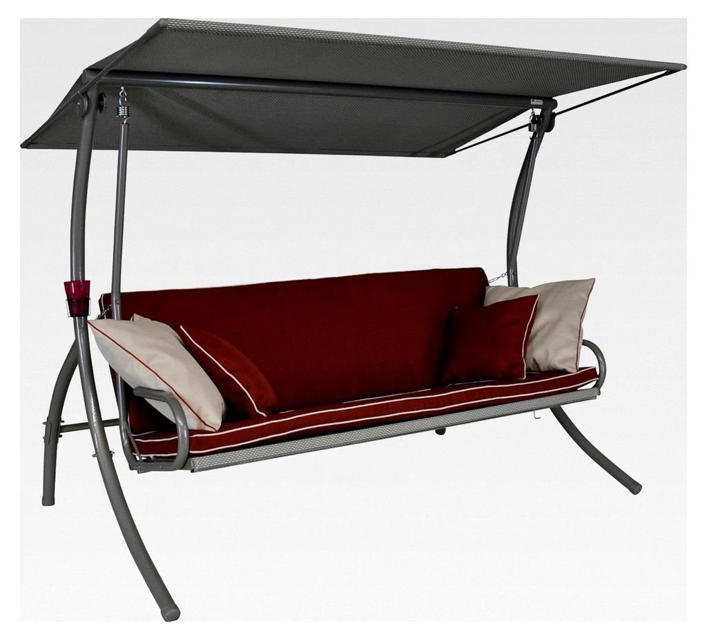 Hollywoodschaukel Elegance Style - Gartenschaukel aus Deutschland - Schaukel zum Sitzen, Liegen und Entspannen - inklusive Bettfunktion - einfache ...