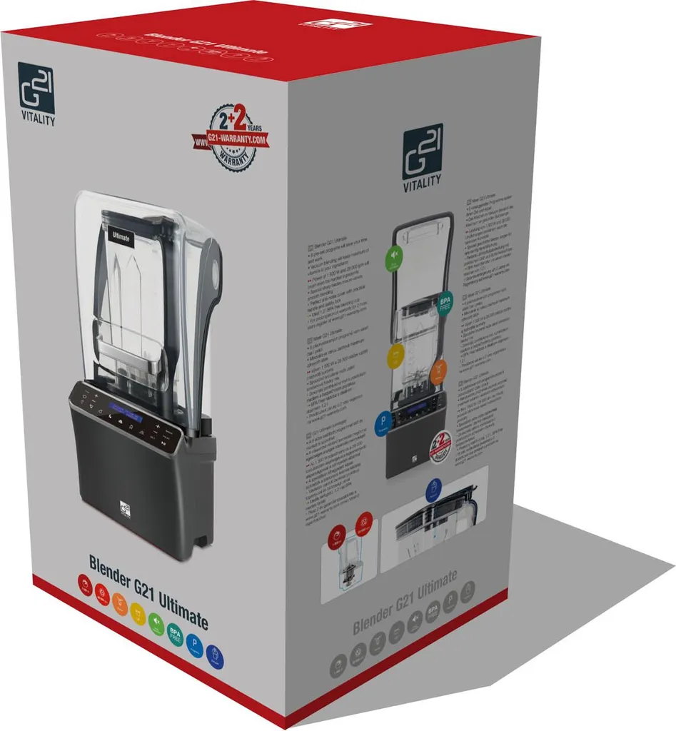 Robot Blender G21 Ultimate Blanc Idéal pour Cuisine Saine et Recettes Crues