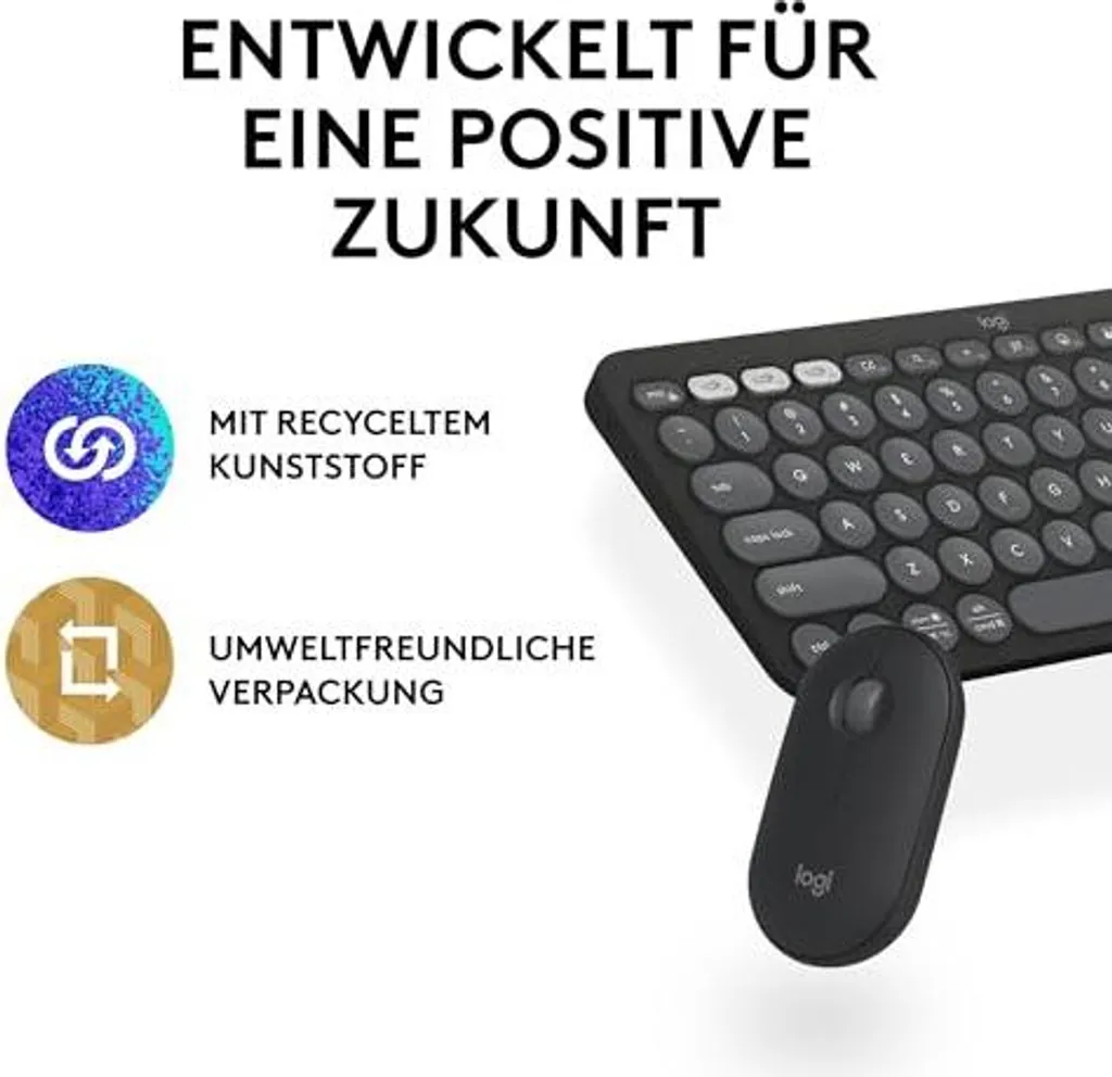 Logitech Pebble 2 Combo 920-012203 Ensemble Clavier et Souris Graphite - 16