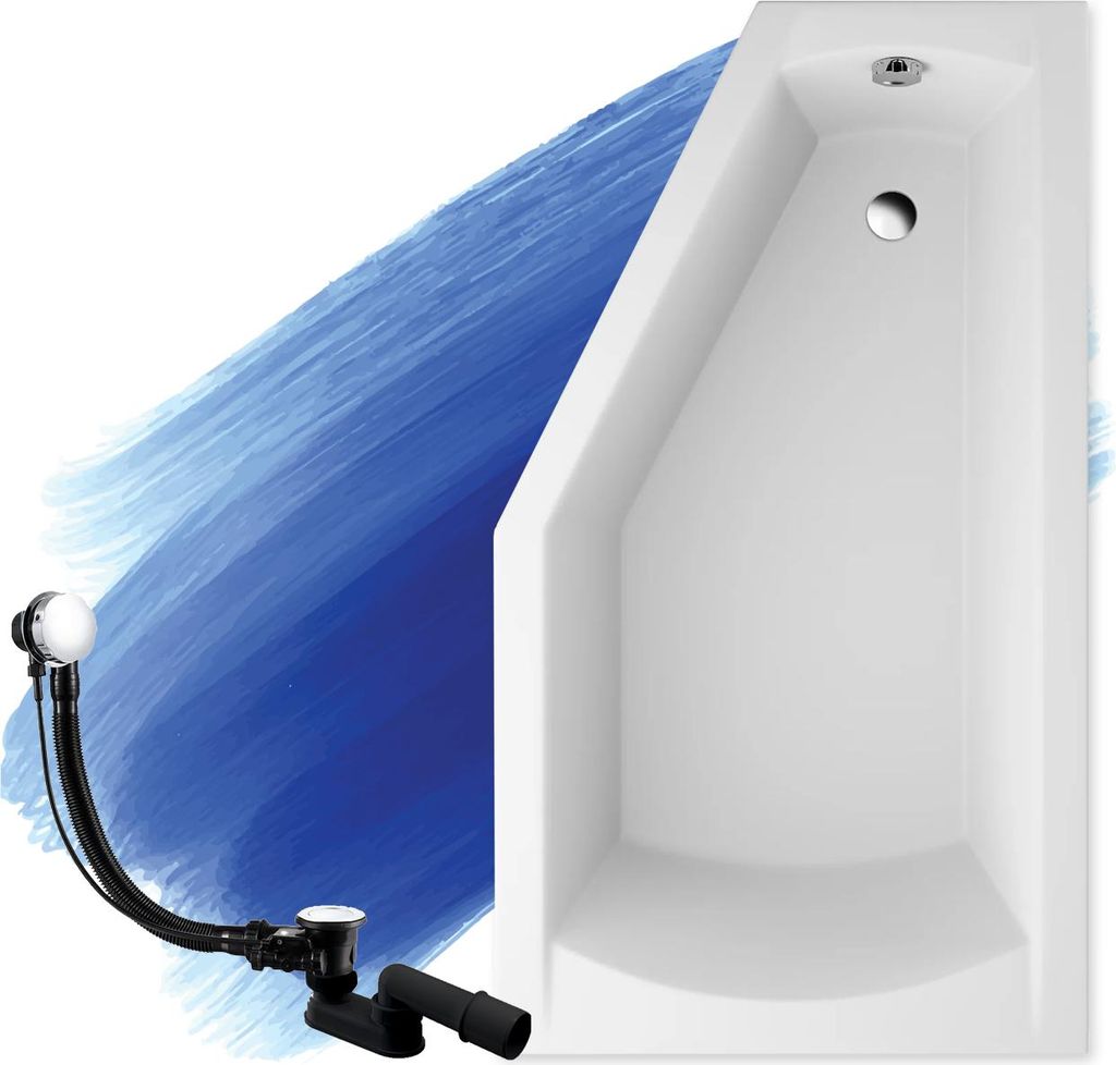 BADLAND Eckbadewanne Badewanne Selena RECHTS 160x90 mit Produktbild 