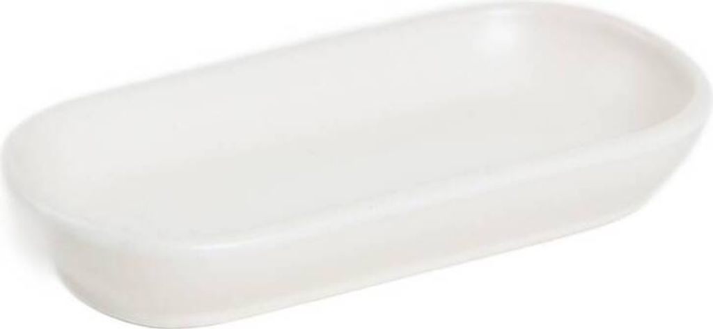 HOMLA FAMELIO ovale Platte weiß 16 cm