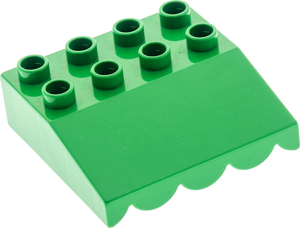 1x Lego Duplo Dach Stein schräg 33° 4x4 grün Markise Produktbild 