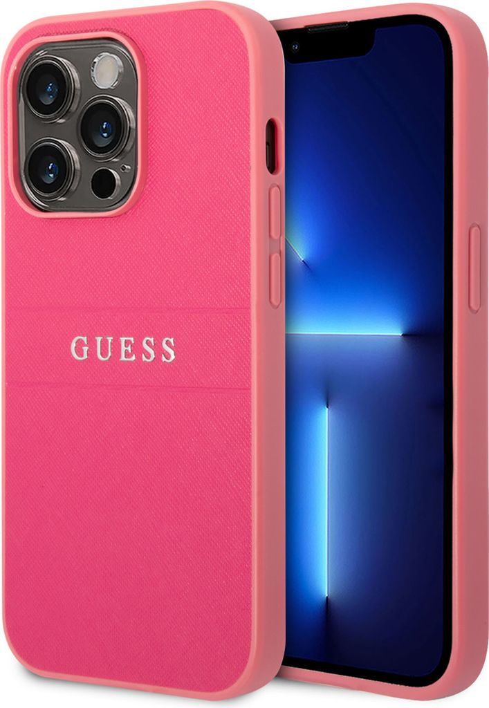 Guess iPhone 14 Pro Hardcase Backcover - Saffiano - Fuchsia