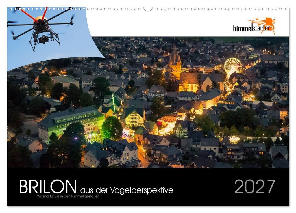 Brilon aus der Vogelperspektive (Wandkalender 2027 DIN A2 quer), CALVENDO Monatskalender