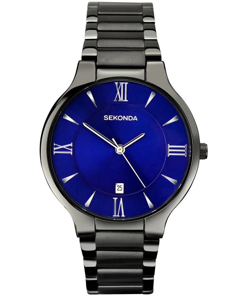 Sekonda 1140 Orologio da Polso Uomo: Acciaio Inox Grigio e Data