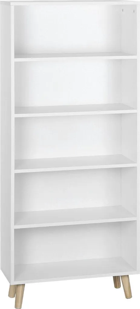 Meuble Bibliothèque Blanc 4 Étages Bolt Edge Industrial Bois et MDF