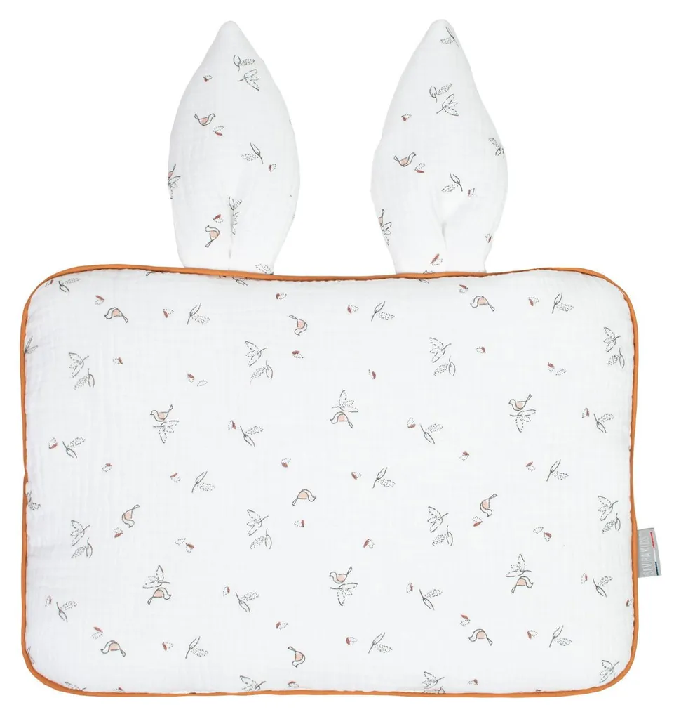 Coussin plat Melody Sevira Kids blanc 25 x 35 cm pour nouveau-né