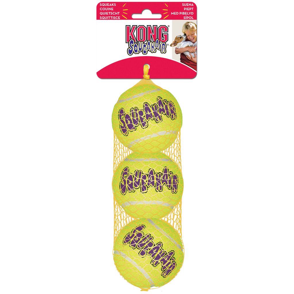 KONG Squeakair Tennisball Gelb mit Piepton Produktbild 
