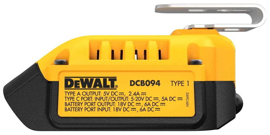 Chargeur Dewalt DCB094K-QW 5A avec Port USB-C Bidirectionnel Rapide - 10