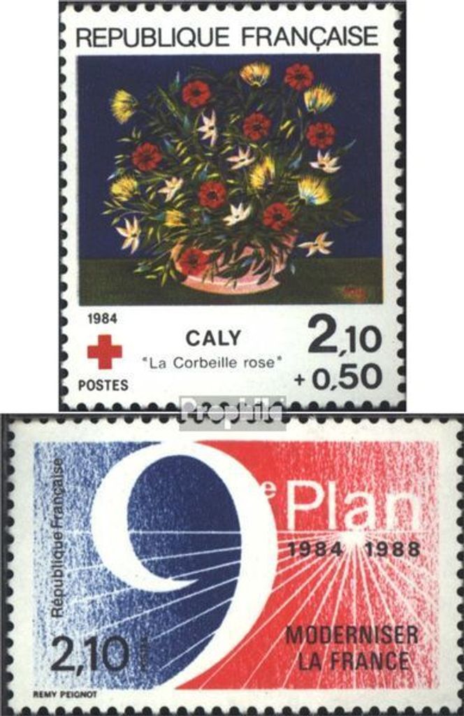 Briefmarken Frankreich 1984 Mi 2473A,2475 (kompl.Ausg.) postfrisch Rotes Kreuz