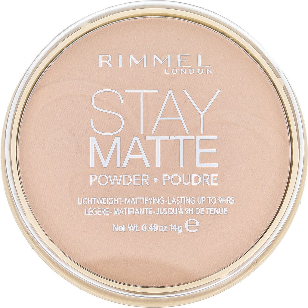 Rimmel Stay Matte, compactpoeder, universeel huidskleur, Productafbeelding 