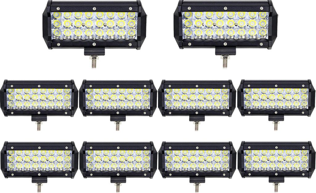 10X 72W LED Arbeitsscheinwerfer Bar,Greenmigo IP67 Zusatzscheinwerfer Arbeitslicht LED Scheinwerfer Arbeitsleuchte