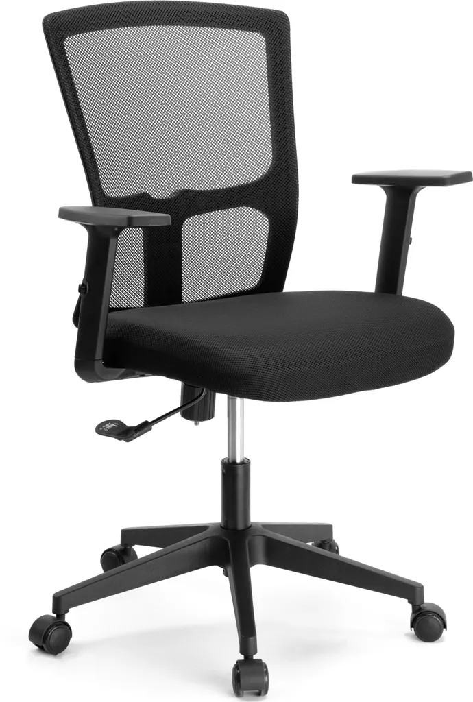 Siège de bureau LINOS noir idéal télétravail - Fauteuil informatique - 4