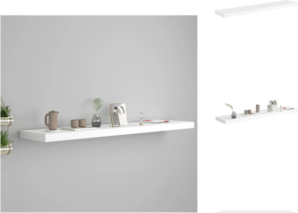 Scaffale a Parete vidaXL Bianco 120cm - Mensola Ufficio e Living