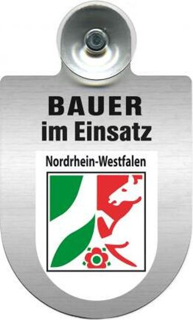 Einsatzschild Windschutzscheibe incl. Saugnapf - Bauer im Einsatz - 309736 Color - Region Nordrhein-Westfalen