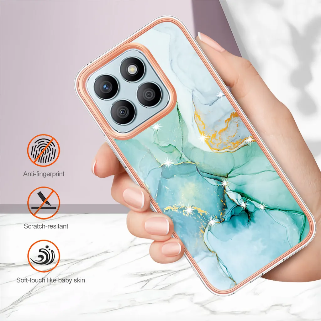 Cover Luxury Marmo Verde per Honor X8b - Eleganza in TPU Morbido - 5