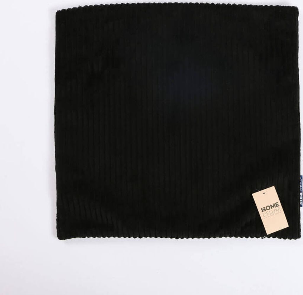 HOME DELUXE Cord Kissenbezug LILO - Schwarz I Kissenhülle Produktbild 
