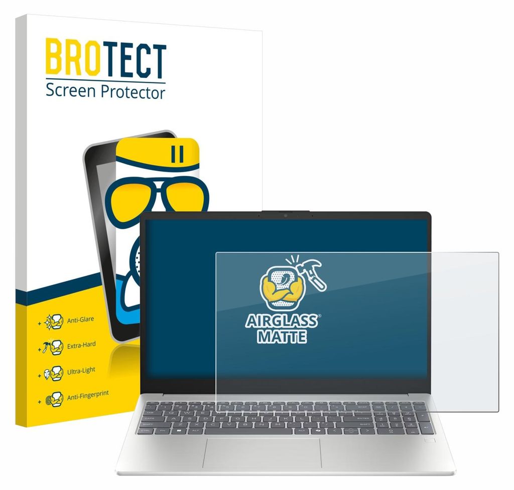 BROTECT Entspiegelungs Schutzglas für HP Laptop 15-fd0710ng Schutzfolie Panzer Folie Glas Display Schutz matt