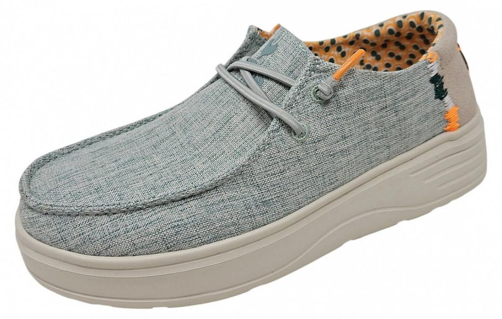 Pitas Leinenschuh Grün in Gr. 40