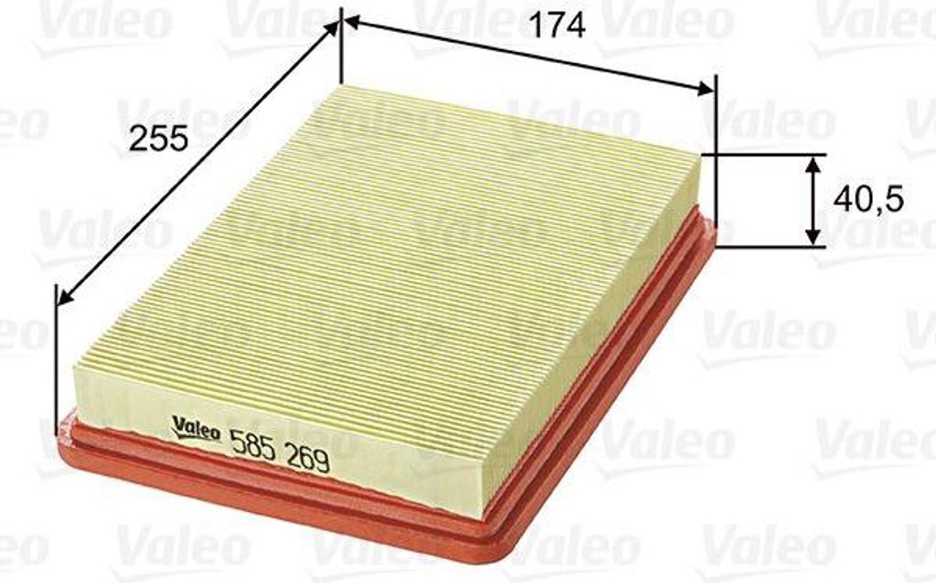 VALEO 585269 Luftfilter OE HA690 kompatibel mit Coupe, Elantra, Cerato