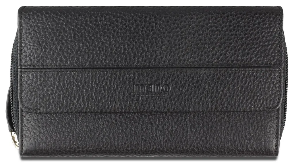 Sécurisez vos Valeurs avec le Portefeuille Large Don Tommas en Cuir Noir