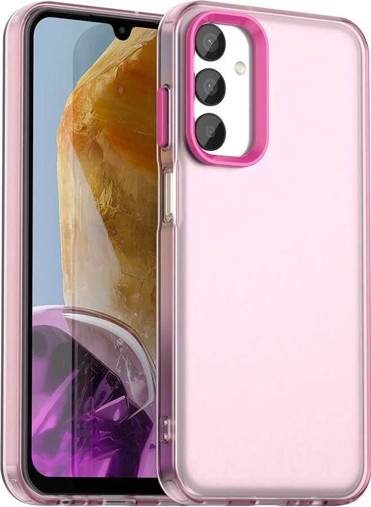 Handyhülle für Samsung Galaxy F15 5G Schlank Durchscheinend Matt Stoßfest Schutzhülle Rot