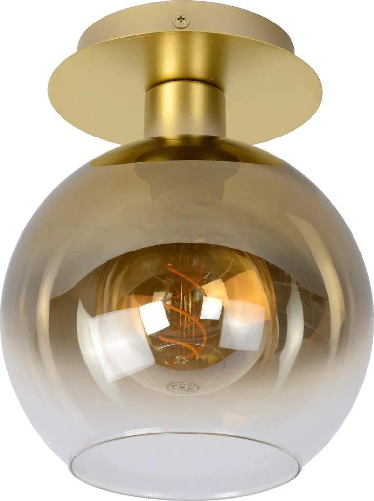 Plafonnier design sphère or MARIUS - Luminaire métal doré 1xE27 60W