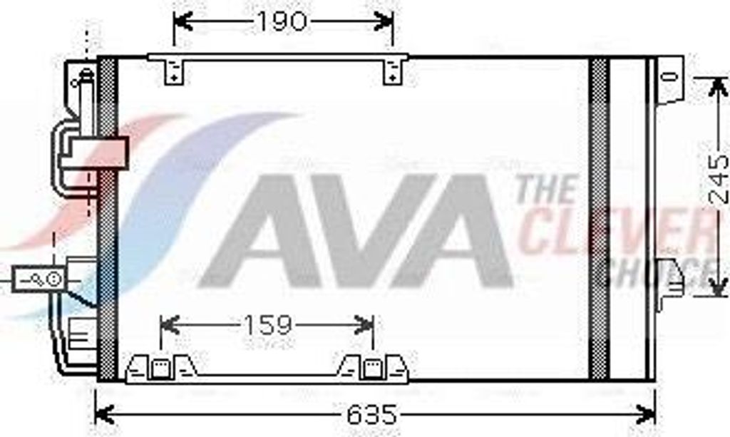 AVA COOLING SYSTEMS OLA5326D Kondensator Klimaanlage Klimakondensator für OPEL ZAFIRA B (A05) +Trockner