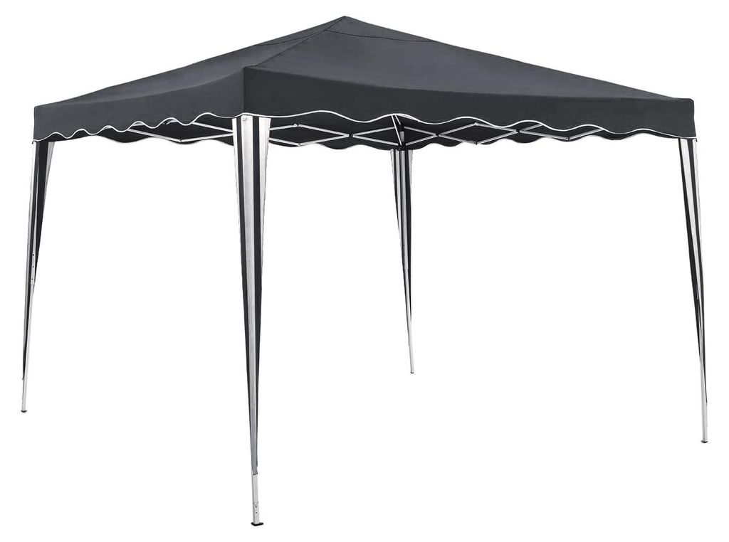 Pavillon STEFAN 3x3m Grau Polyester | Campingpavillon Festivalpavillon Gartenpavillon