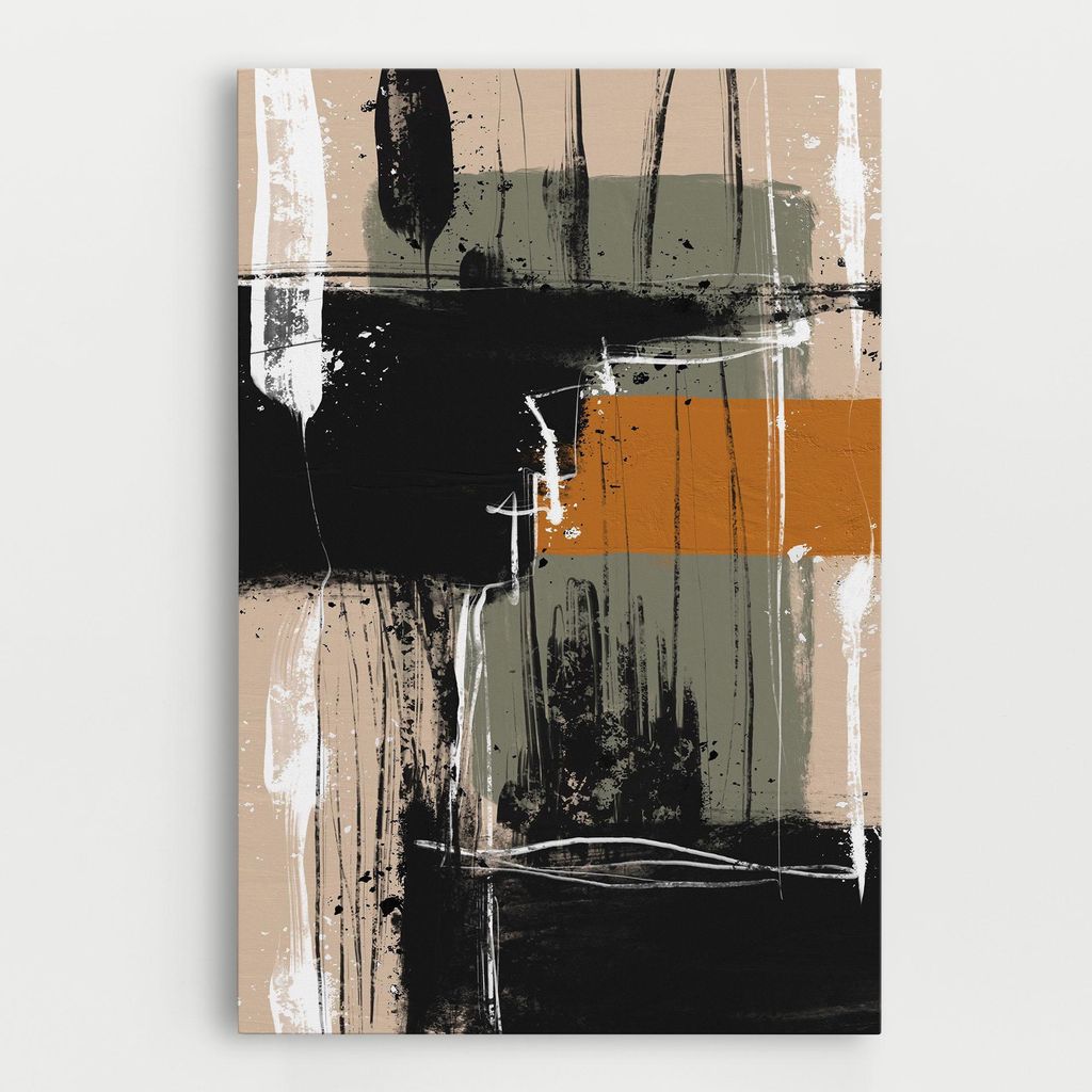 ARTHUB Leinwandbild 40x60 cm, Modern Oil Painting With White | Wohnzimmerdekoration, Hängende Bilder, Wanddekoration, Heimdekoration, Abstrakte,...