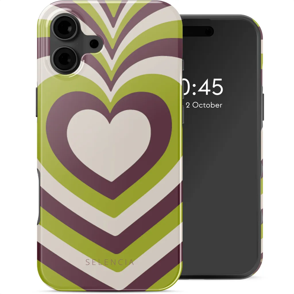 Custodia MagSafe iPhone 16 Selencia Vivid - Design Double Hearts