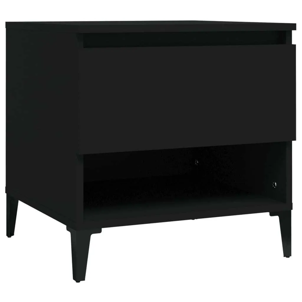 Tavolino nero 50x46x50 cm in materiale ligneo