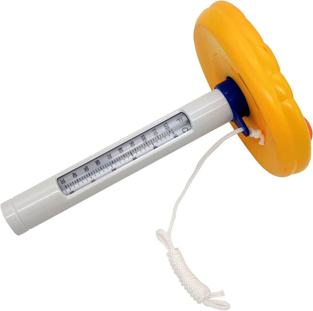 Multifunktionales schwimmendes Poolthermometer šC Wasserthermometer im Cartoon-Stil fš¹r Spa, Gelb