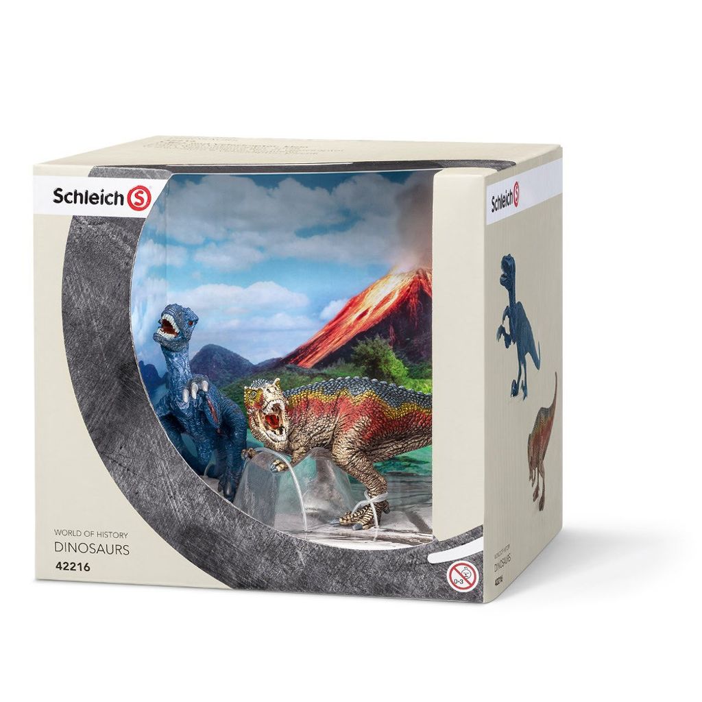 Schleich - Figurines animales, T-Rex et vélociraptor, petit Image du produit 