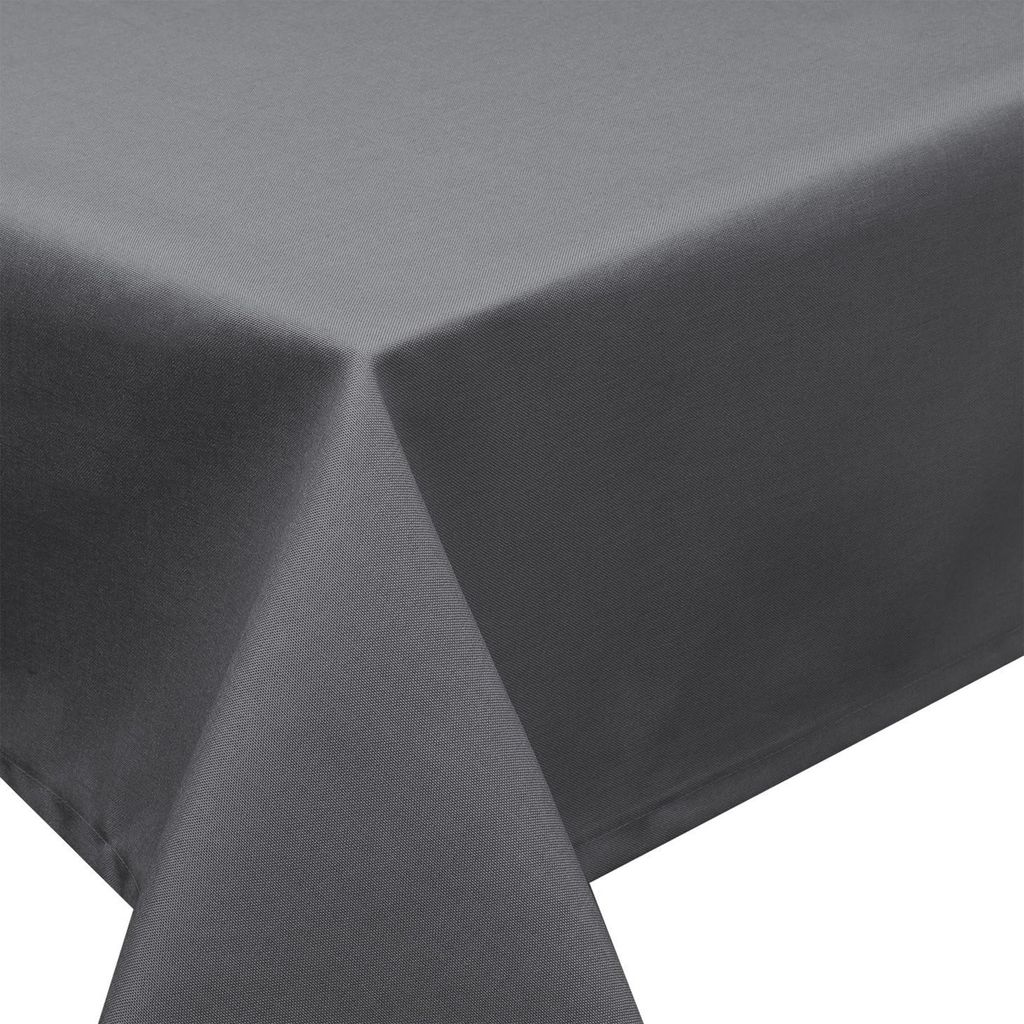 Leinen Tischdecke 160x160 cm eckig grau Produktbild 