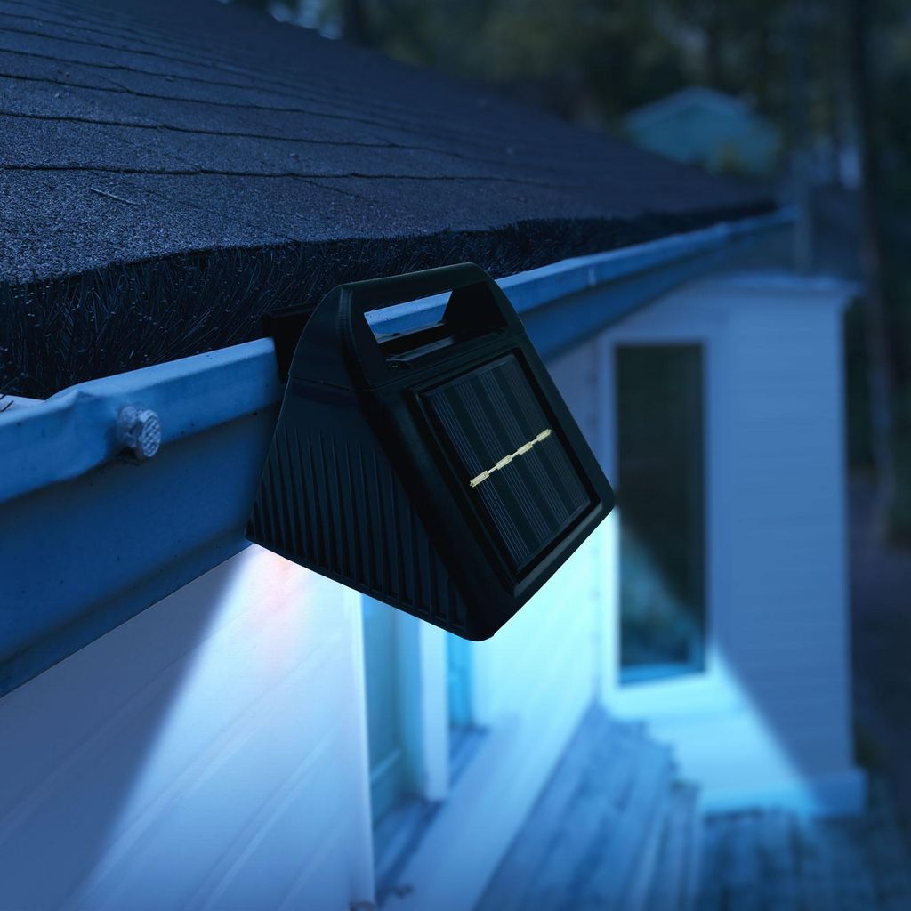 Solarbetriebene Dachrinnenleuchte – 6x kaltweiße SMD-LEDs – Produktbild 