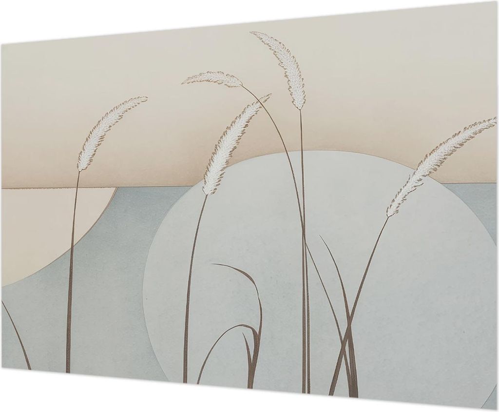 Wandtapete - Dekorative Tapete für Wohnzimmer - Tapetenfolie für Wanddekoration - 208x146 cm - Sanfte Gräser