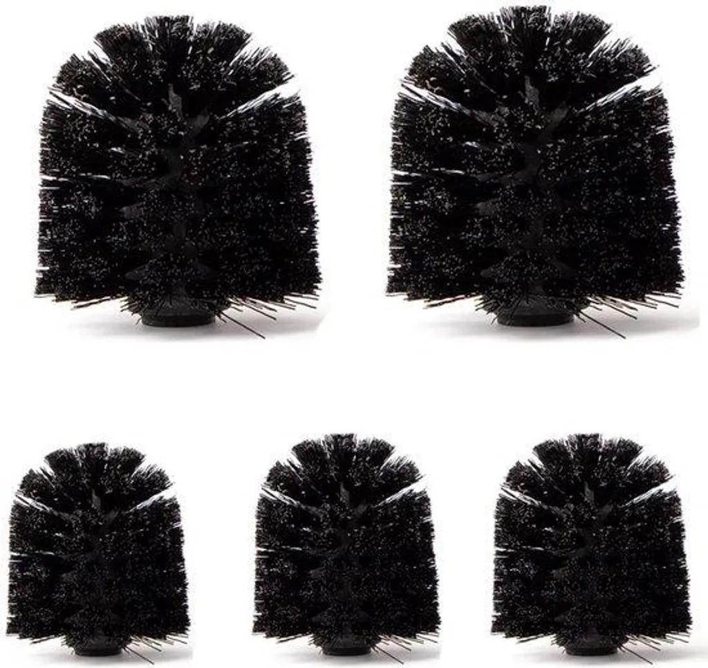 Recharge brosse WC noire Ø 8 cm pour manche standard - Pack de 5 têtes